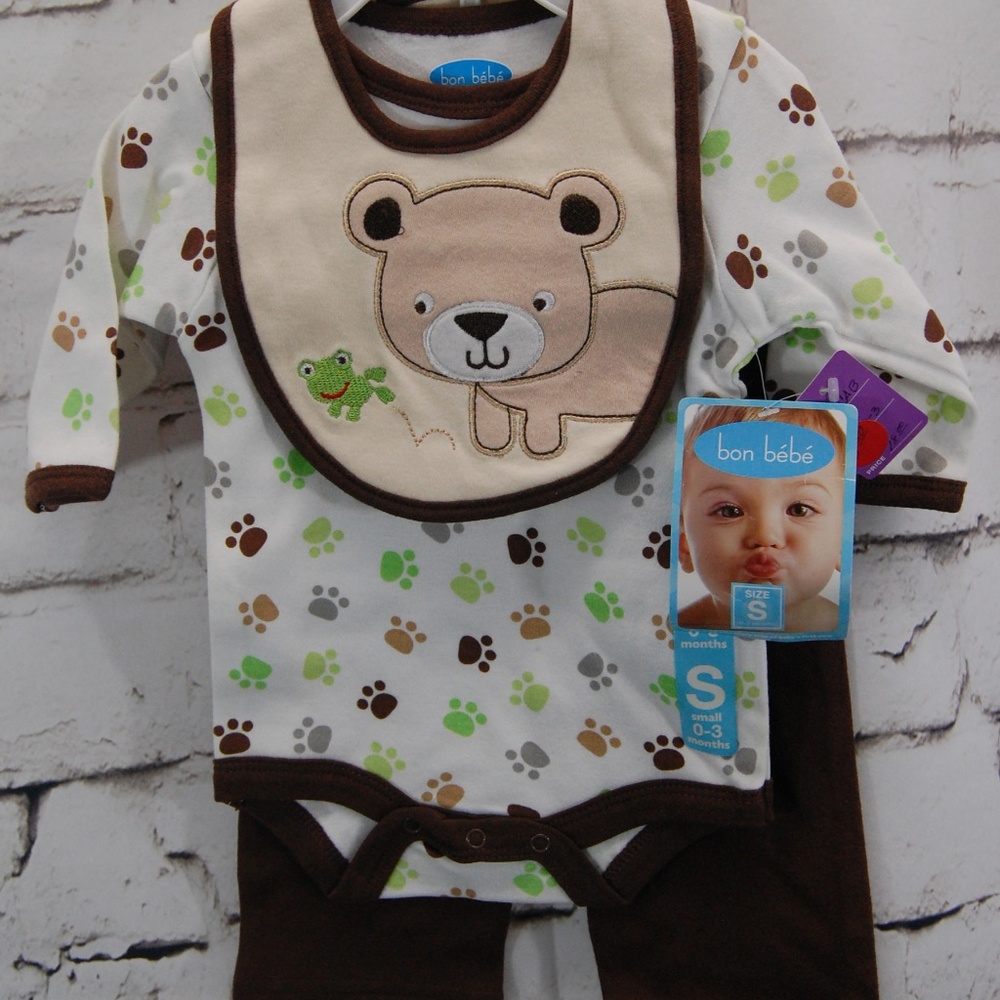 Infant 3pc. Bodysuit w/ bib & Pants